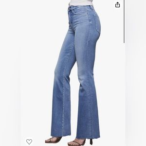 Worn Twice!! Good American Good Flare Jeans Blue381